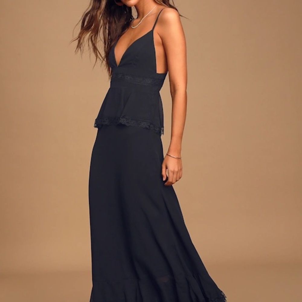 [NWT] Black Tiered Maxi Dress